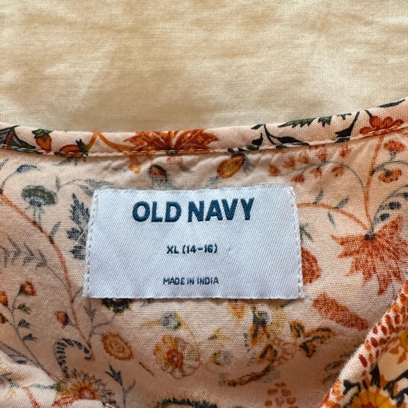 Old Navy Floral Kids Dress - Pink and Orange - Picture 5 of 5